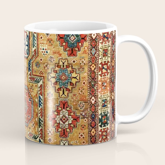 Red Gold Antique Persian Rug Print Coffee Mug Gallery Image 1