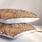 Red Gold Antique Persian Rug Print Pillow Sham Gallery Image 3