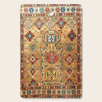 Red Gold Antique Persian Rug Print Cutting Board Gallery Image 1