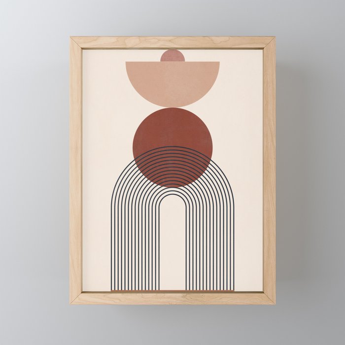 Minimal Geometric Shapes 151 Mini Art Print Gallery Image 1