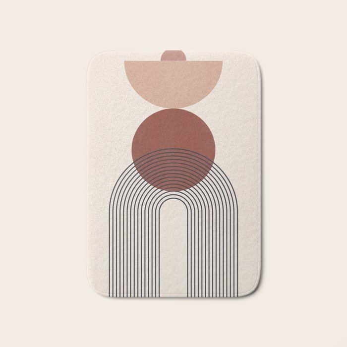 Minimal Geometric Shapes 151 Bath Mat Gallery Image 1