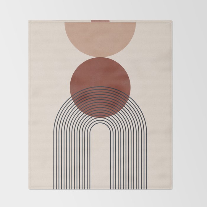 Minimal Geometric Shapes 151 Throw Blanket Gallery Image 2