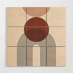 Minimal Geometric Shapes 151 Wood Wall Art Gallery Image 1
