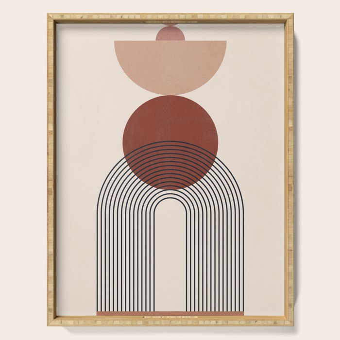 Minimal Geometric Shapes 151 Serving Tray Gallery Image 1