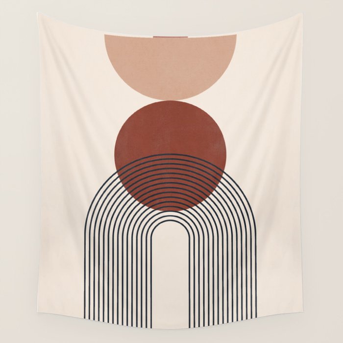 Minimal Geometric Shapes 151 Wall Tapestry Gallery Image 4