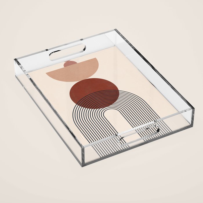 Minimal Geometric Shapes 151 Acrylic Tray Gallery Image 1