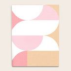 Mid-Mod geometric sun and moon pattern - Peachy Pink pastels Notebook Gallery Image 4