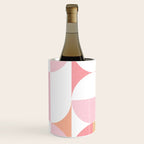 Mid-Mod geometric sun and moon pattern - Peachy Pink pastels Wine Chiller Gallery Image 1