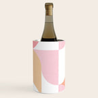 Mid-Mod geometric sun and moon pattern - Peachy Pink pastels Wine Chiller Gallery Image 2