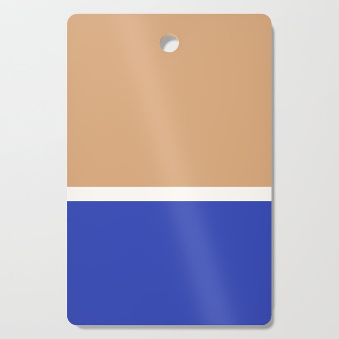 Color Block IX Peach Orange Blue Cutting Board Gallery Image 1