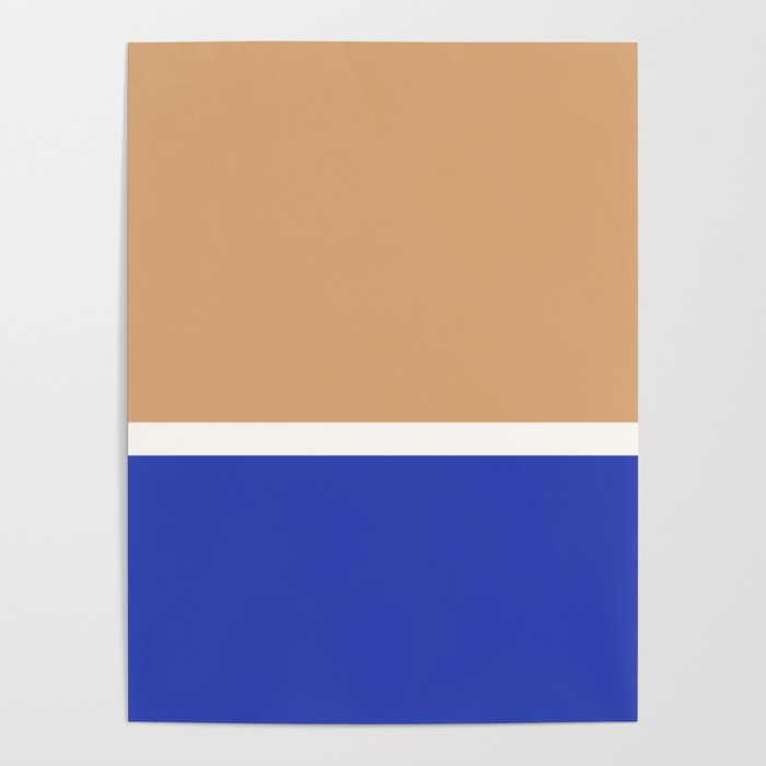 Color Block IX Peach Orange Blue Poster Gallery Image 4