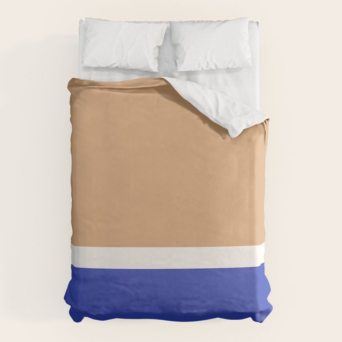 Color Block IX Peach Orange Blue Duvet Cover Gallery Image 6