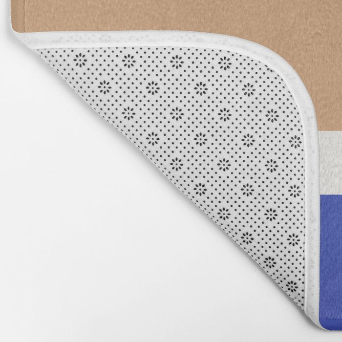 Color Block IX Peach Orange Blue Bath Mat Gallery Image 2