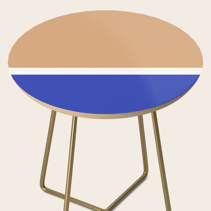 Color Block IX Peach Orange Blue Side Table Gallery Image 2