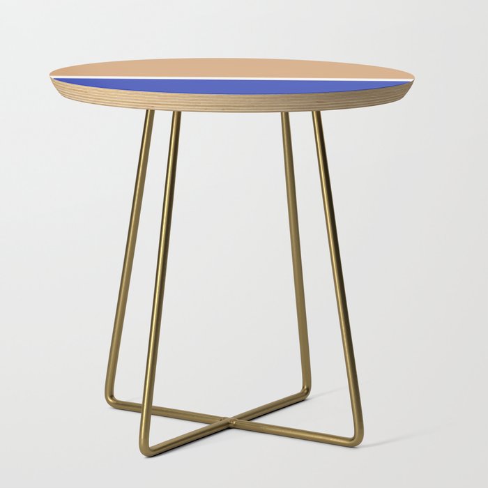 Color Block IX Peach Orange Blue Side Table Gallery Image 1
