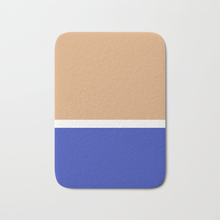 Color Block IX Peach Orange Blue Bath Mat Gallery Image 1