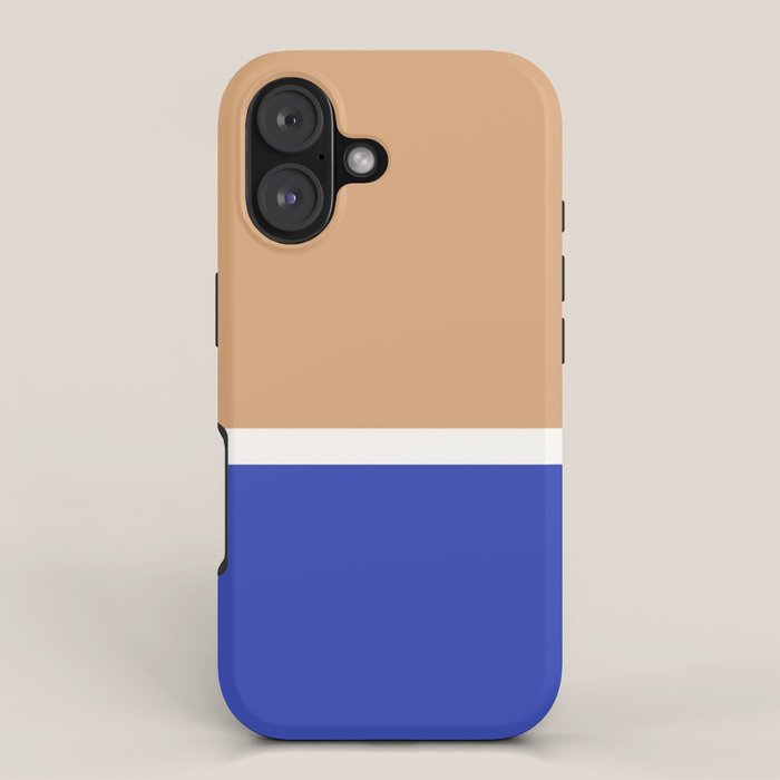 Color Block IX Peach Orange Blue iPhone Case Gallery Image 1