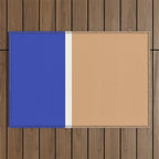 Color Block IX Peach Orange Blue Outdoor Rug Gallery Image 1