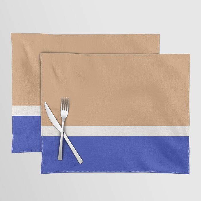 Color Block IX Peach Orange Blue Placemat Gallery Image 1