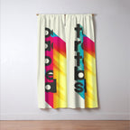 Too Rad To Be Sad - neon rainbow Window Curtain Gallery Image 3