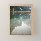 Mirror on the water | Lago di Braies Italy | Dolomites travel photography Mini Art Print Gallery Image 1