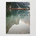 Mirror on the water | Lago di Braies Italy | Dolomites travel photography Poster Gallery Image 4