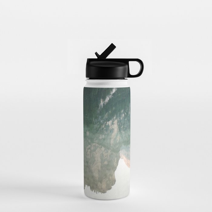 Mirror on the water | Lago di Braies Italy | Dolomites travel photography Water Bottle Gallery Image 1