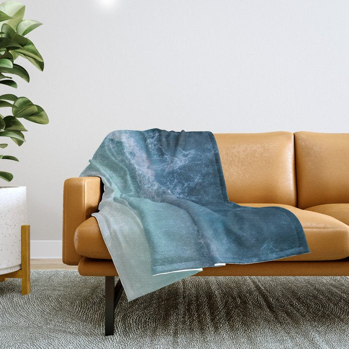 Turquoise Sea Throw Blanket Gallery Image 1