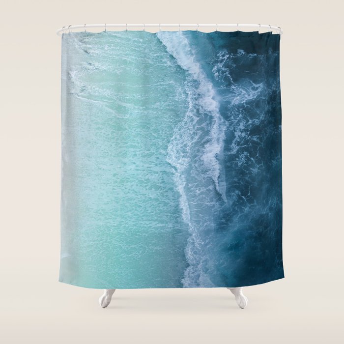 Turquoise Sea Shower Curtain Gallery Image 1