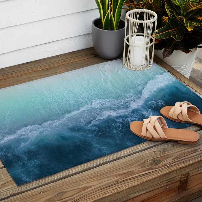 Turquoise Sea Outdoor Rug Gallery Image 2