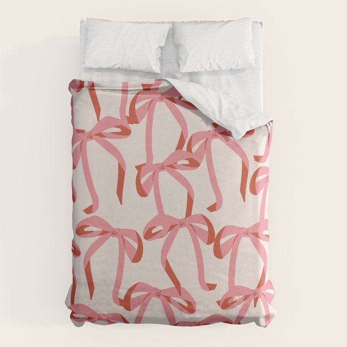 Pink Champagne Coquette Bows Duvet Cover Gallery Image 6