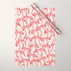 Pink Champagne Coquette Bows Wrapping Paper Gallery Image 1