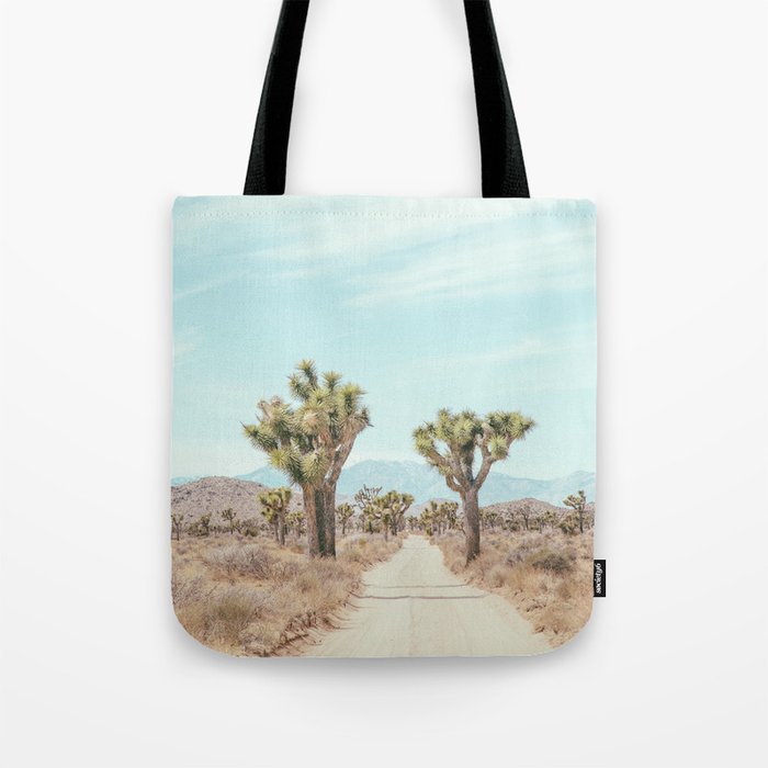 Desert Path - Joshua Tree Landscape, Nature Photography Tote Bag Gallery Image 1