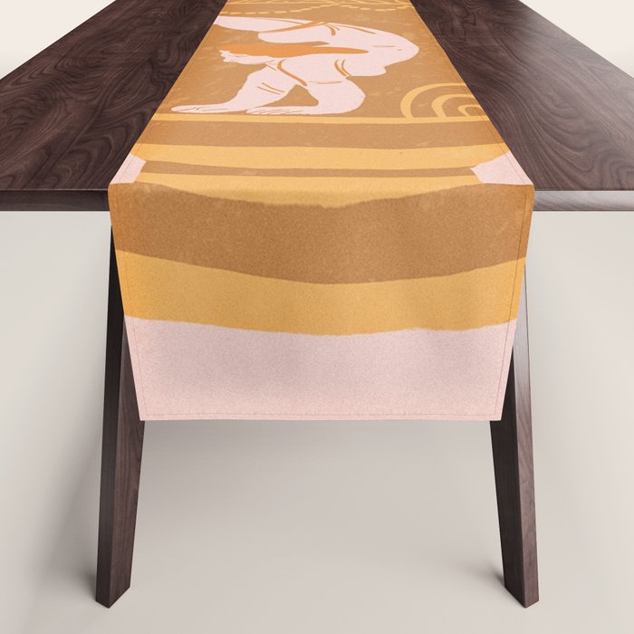Ancient yoga vase Table Runner Gallery Image 1