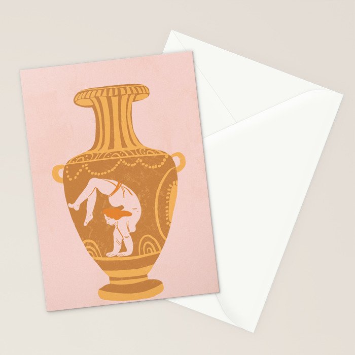Ancient yoga vase Stationery Card Gallery Image 2