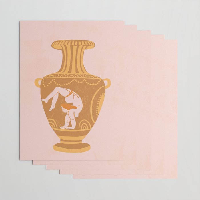 Ancient yoga vase Wrapping Paper Gallery Image 3