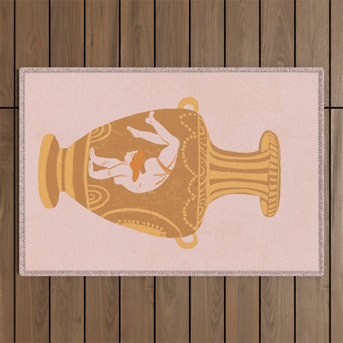 Ancient yoga vase Outdoor Rug Gallery Image 1