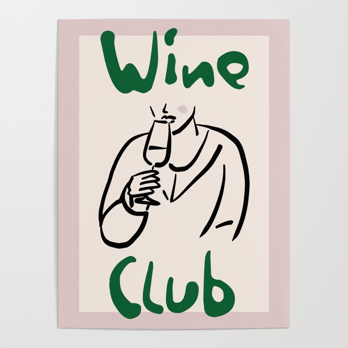 Wine Club Kitchen Print Poster Gallery Image 1