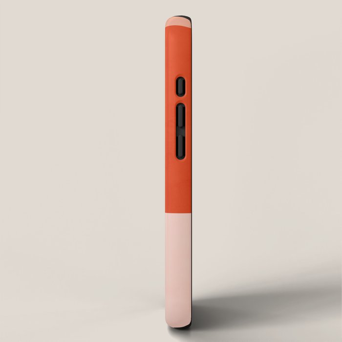 shapes modern mid-century peach pink coral mint iPhone Case Gallery Image 2