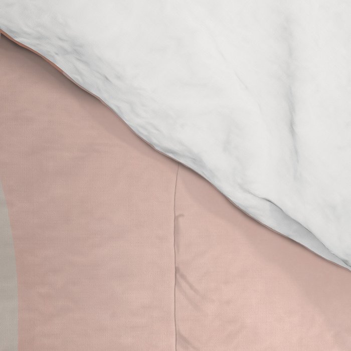 shapes modern mid-century peach pink coral mint Comforter Gallery Image 4