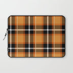 Orange + Black Plaid Laptop Sleeve Gallery Image 1