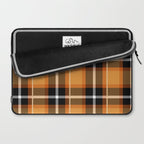 Orange + Black Plaid Laptop Sleeve Gallery Image 2