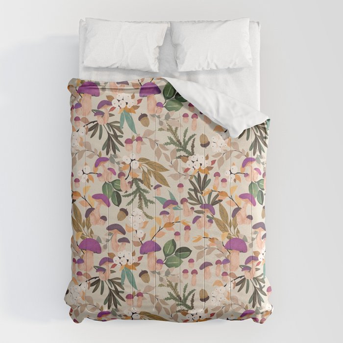 Magic mushroom forest H Comforter Gallery Image 6