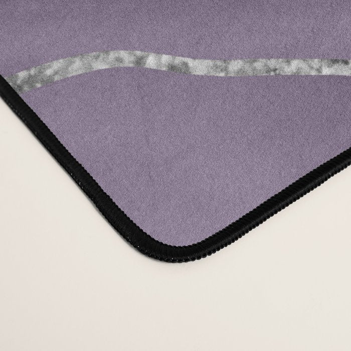 Lavender Agate Silver Glitter Glam #1 (Faux Glitter) #marble #decor #art #society6 Desk Mat Gallery Image 4