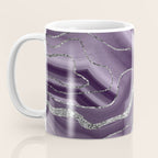 Lavender Agate Silver Glitter Glam #1 (Faux Glitter) #marble #decor #art #society6 Coffee Mug Gallery Image 3