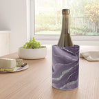 Lavender Agate Silver Glitter Glam #1 (Faux Glitter) #marble #decor #art #society6 Wine Chiller Gallery Image 4