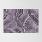 Lavender Agate Silver Glitter Glam #1 (Faux Glitter) #marble #decor #art #society6 Rug Gallery Image 2