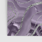 Lavender Agate Silver Glitter Glam #1 (Faux Glitter) #marble #decor #art #society6 Poster Gallery Image 3