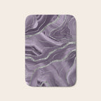 Lavender Agate Silver Glitter Glam #1 (Faux Glitter) #marble #decor #art #society6 Bath Mat Gallery Image 1