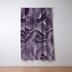 Lavender Agate Silver Glitter Glam #1 (Faux Glitter) #marble #decor #art #society6 Window Curtain Gallery Image 3